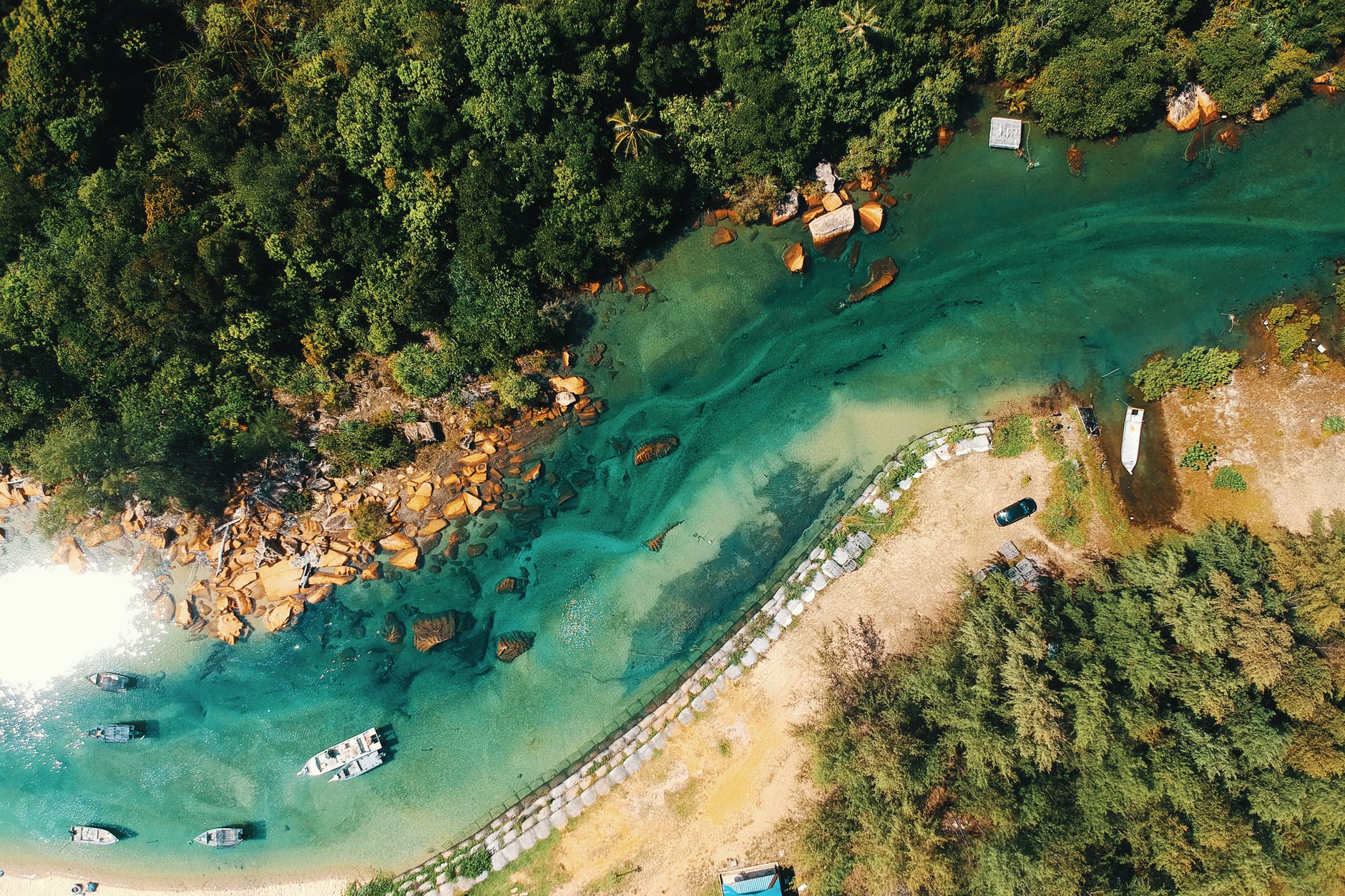 river aerial photo