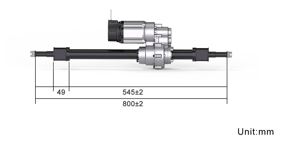 Rotontek Low noise 800-1500W Transaxles with brushless motor