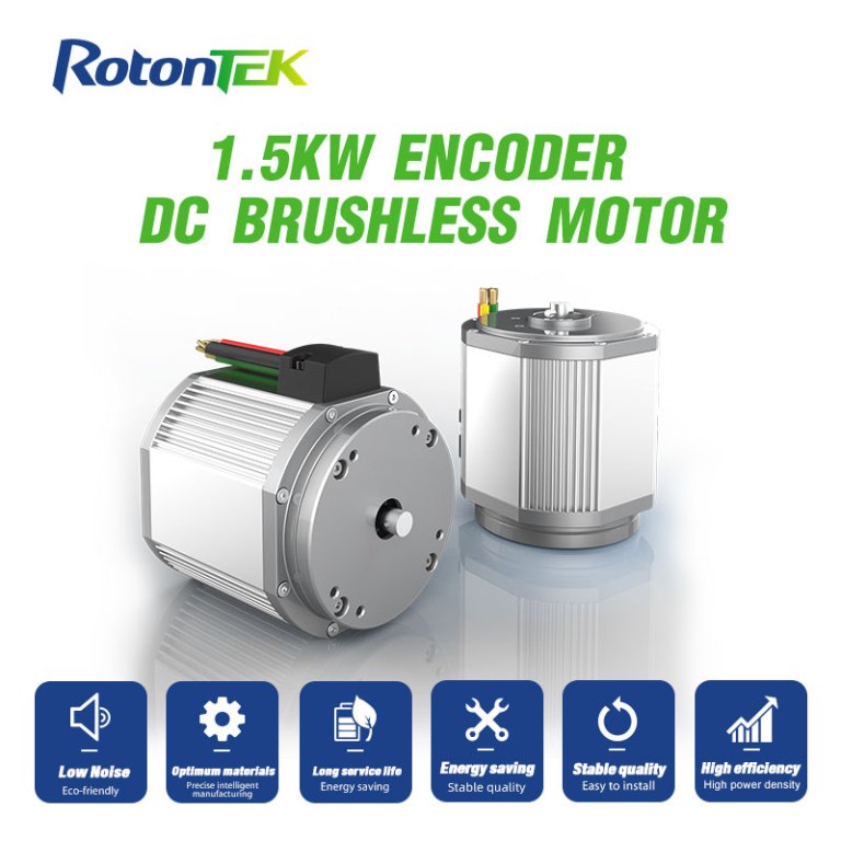 Rotontek 1KW Encoder DC Brushless Motor（With electromagnetic brake ...