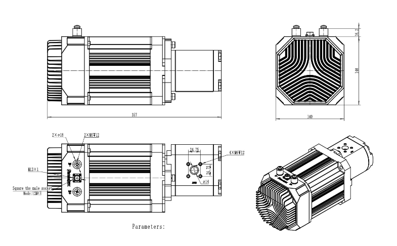 2500W Integrated Brushless Motor pump Specifications