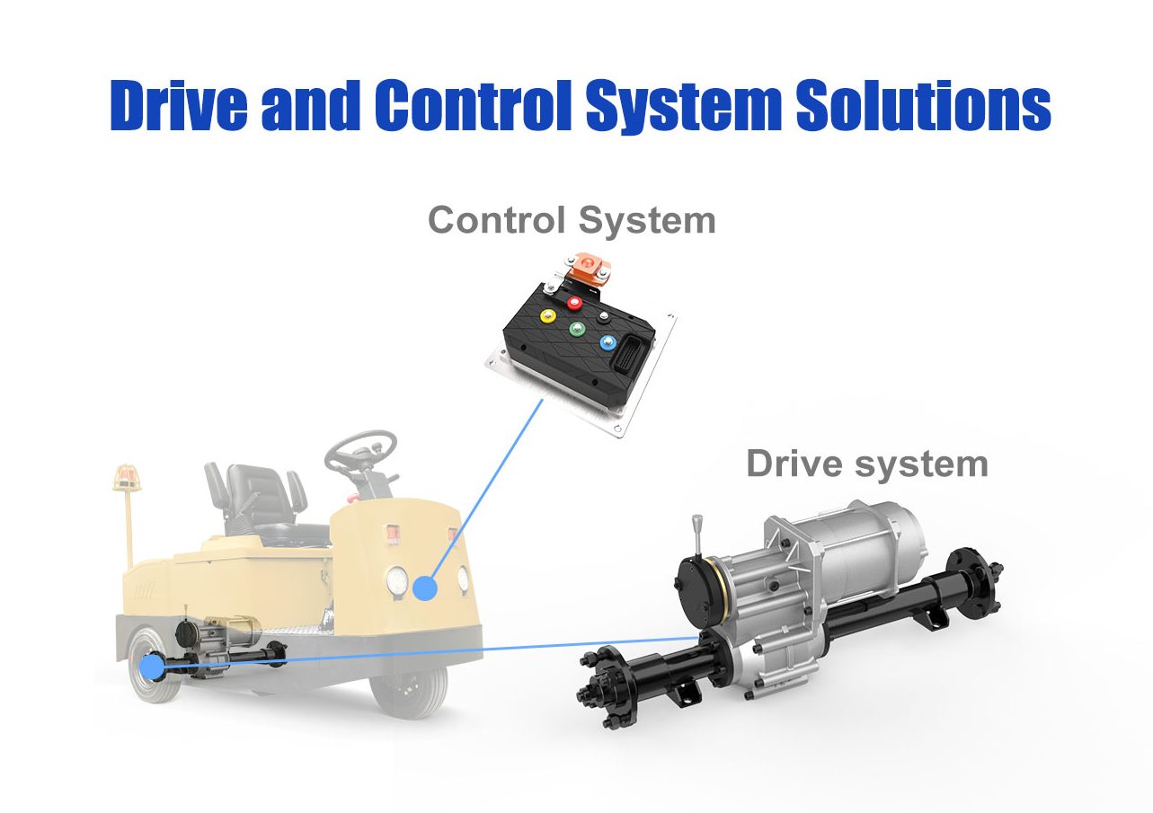 AC Motor Electric Tugger Drive Axle 1000kg Capacity